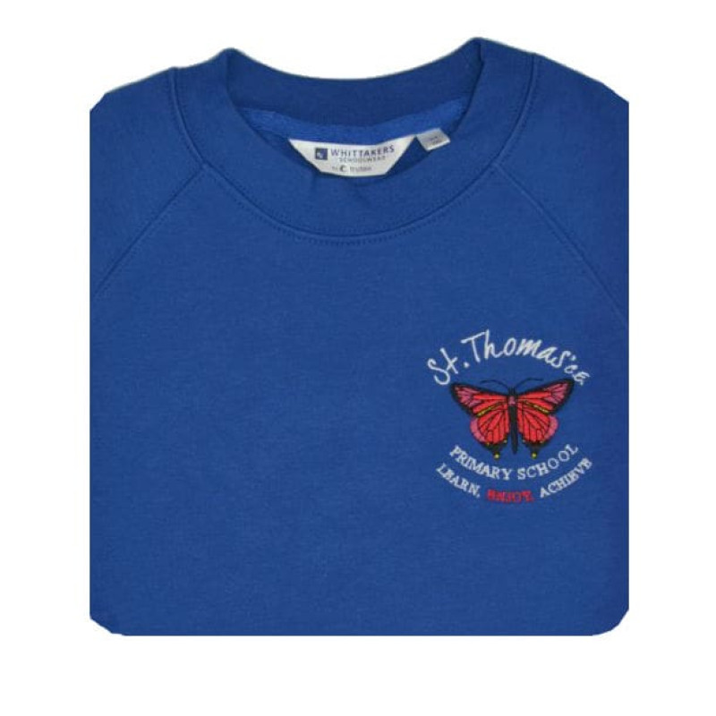 Plain Royal Crew Sweatshirt